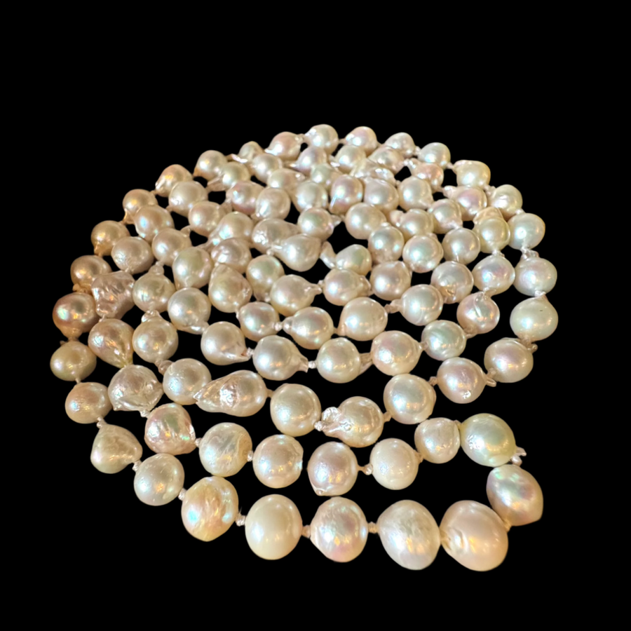 Vintage White Akoya Baroque Pearls