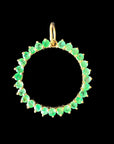Vintage emerald circle pendant
