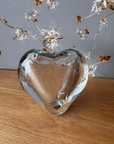 Vintage glass heart vase