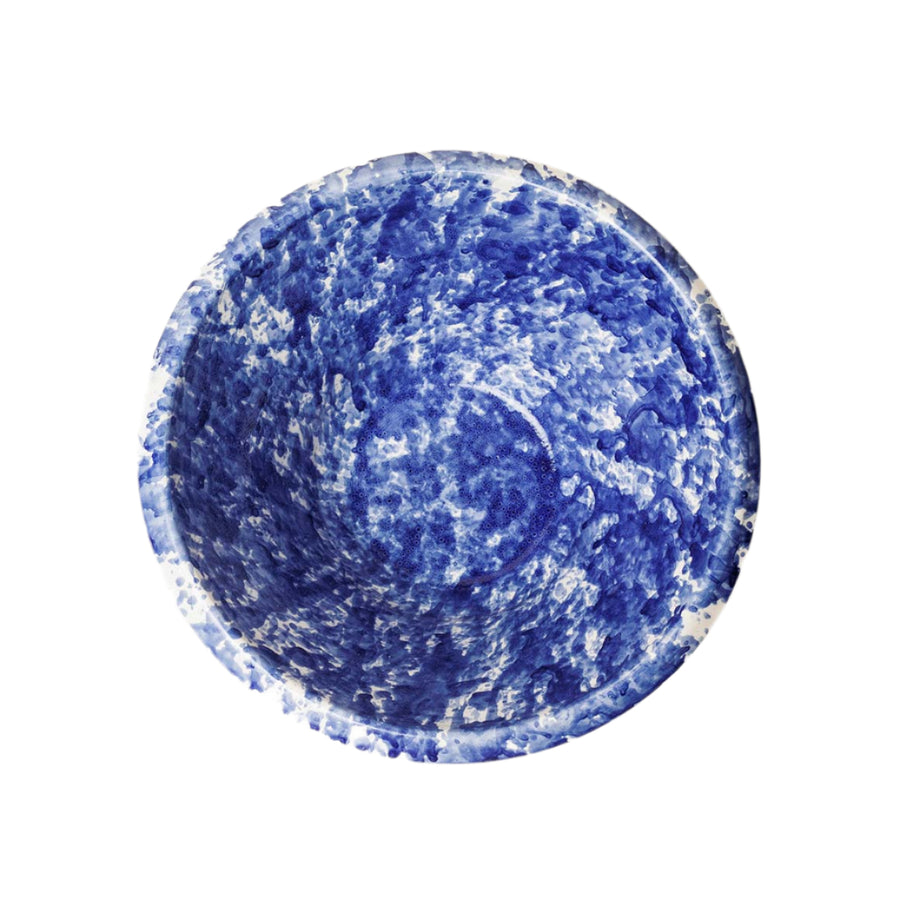 XL Large Blue Splatterware Mixing Bowl