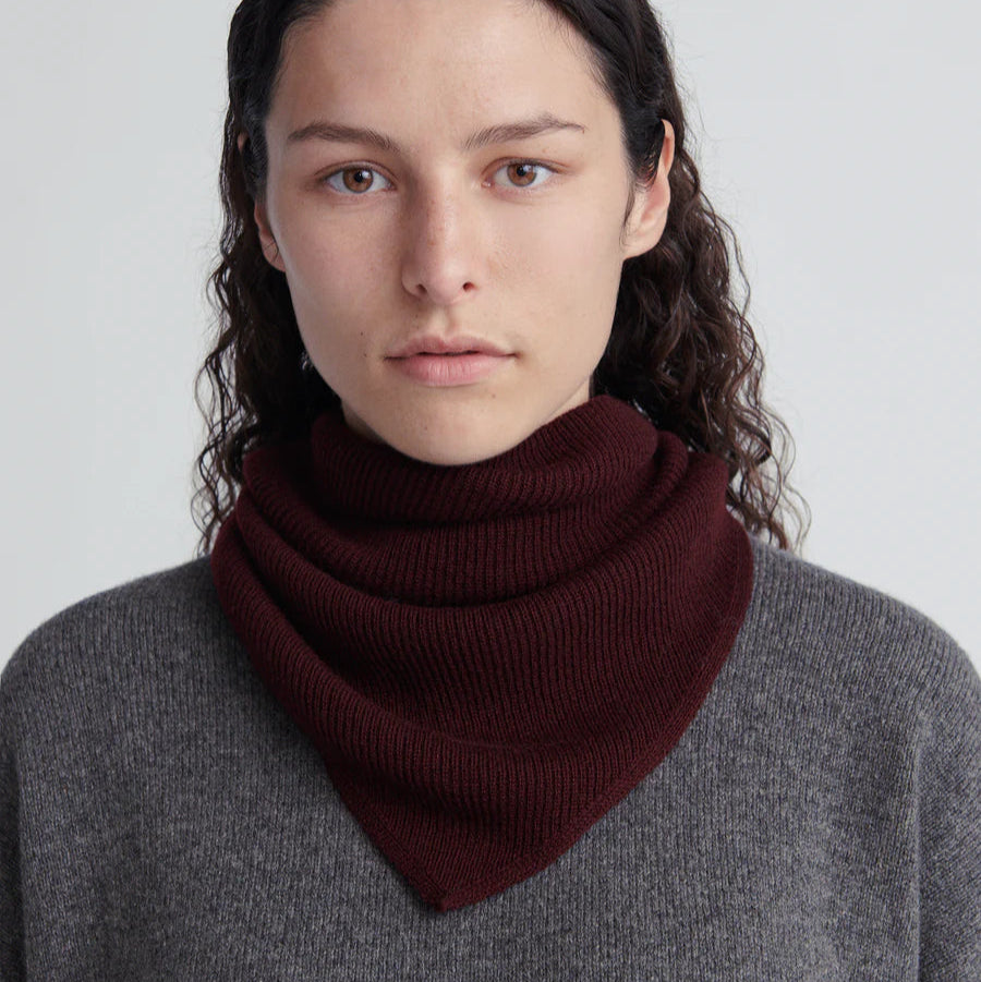 XL Fionn Cashmere Foulard in Burgundy