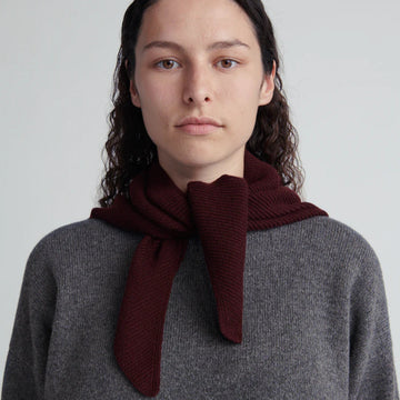 XL Fionn Cashmere Foulard in Burgundy