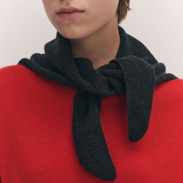 XL Fionn Cashmere Foulard in Derby Grey