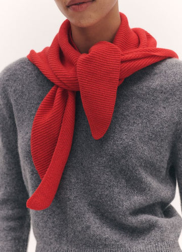 XL Fionn Cashmere Foulard in Poppy Red