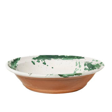 XLarge Green Splatterware Serving Dish