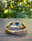 antique sapphrie diamond ring back