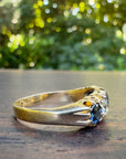 antique sapphire diamond ring side