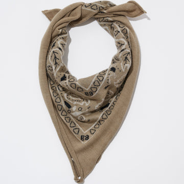 Cashmere Bandana in Khaki
