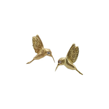 Erica Molinari 18k Gold Hummingbird Stud Earrings
