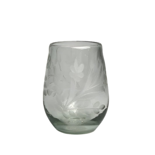 etched oval glass