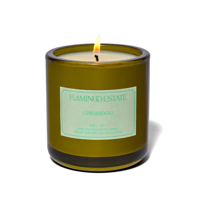 flamingo estate coriandoli candle