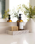 Scallop & Fluted Marble Tray in Beige Grey