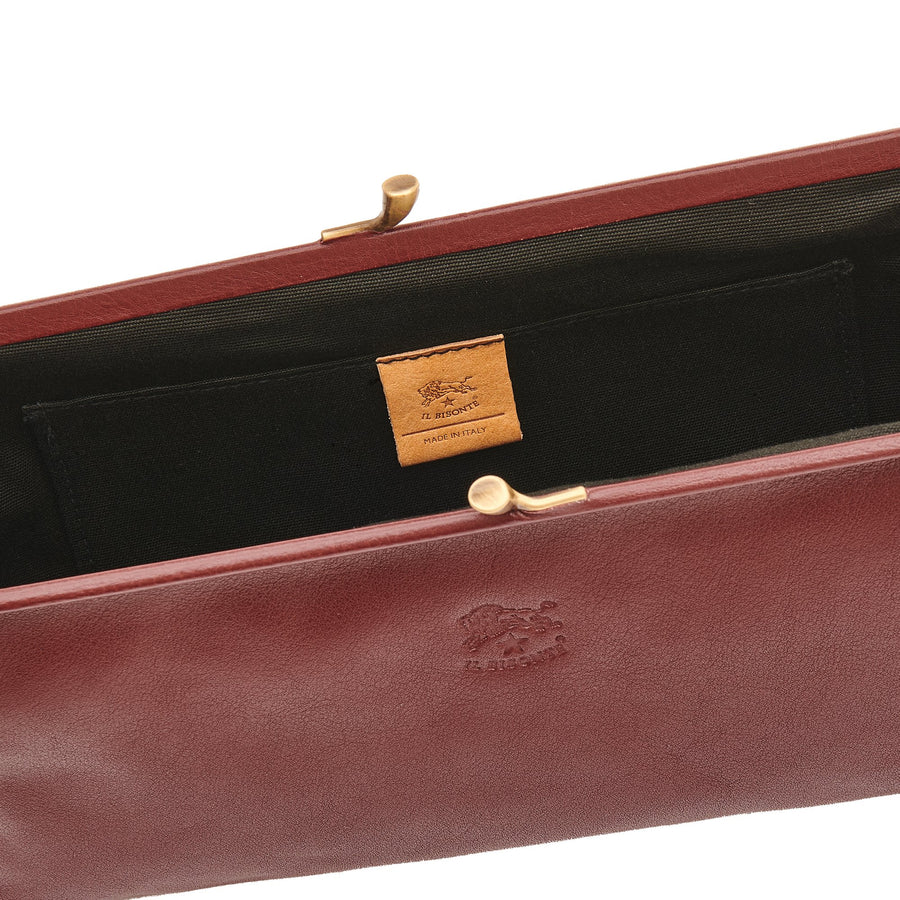 il bisonte classic clutch amarena