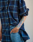 Jamie Haller Big Shirt in Blue Flannel