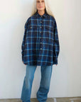 Jamie Haller Big Shirt in Blue Flannel