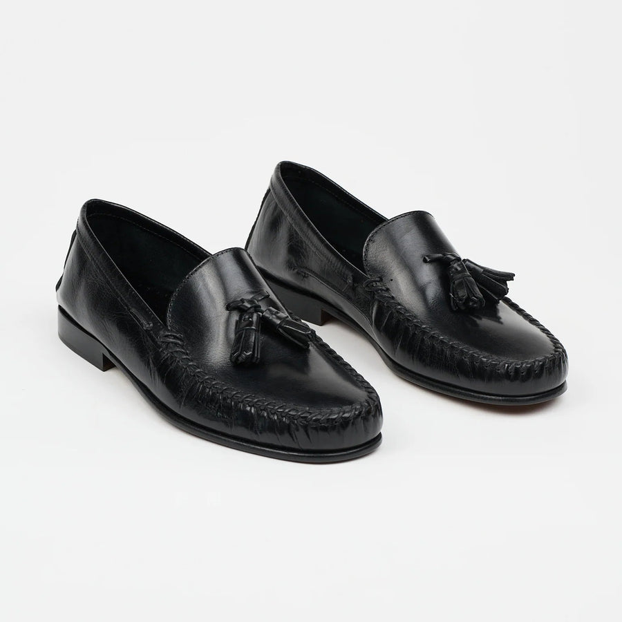 Jamie Haller Tasselo Moc Loafer in Black