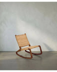 Rattan and Teak Simple Chair