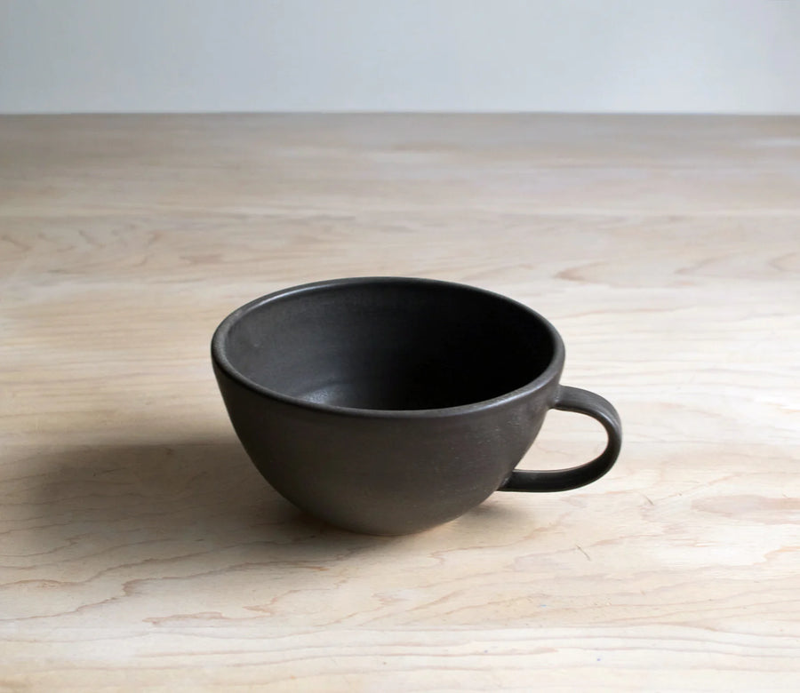 Sheldon Farmhouse Latte Mug Satin Black