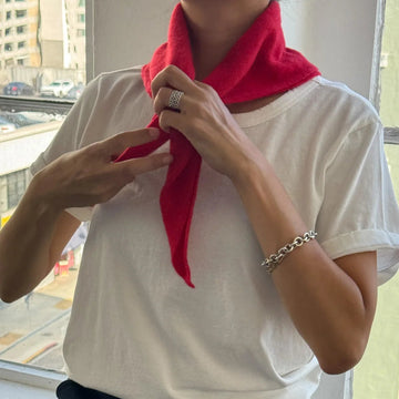 le bon shoppe cashmere bandana red