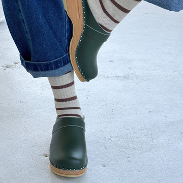 le bon stripe boyfriend sock
