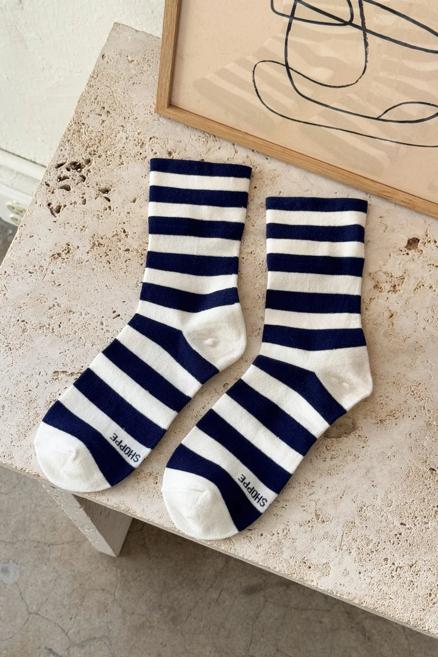 Le Bon Wide Stripe Wally Socks