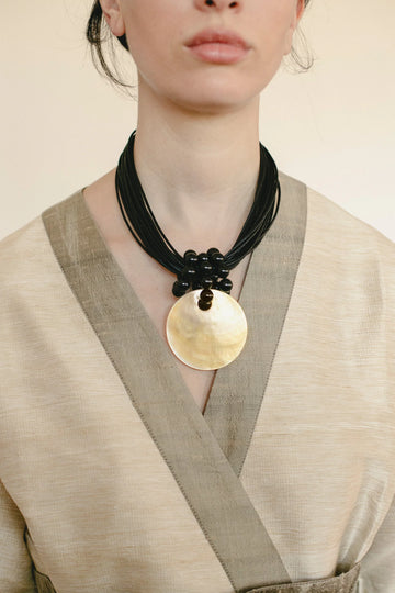 Mother of Pearl & Onyx Necklace