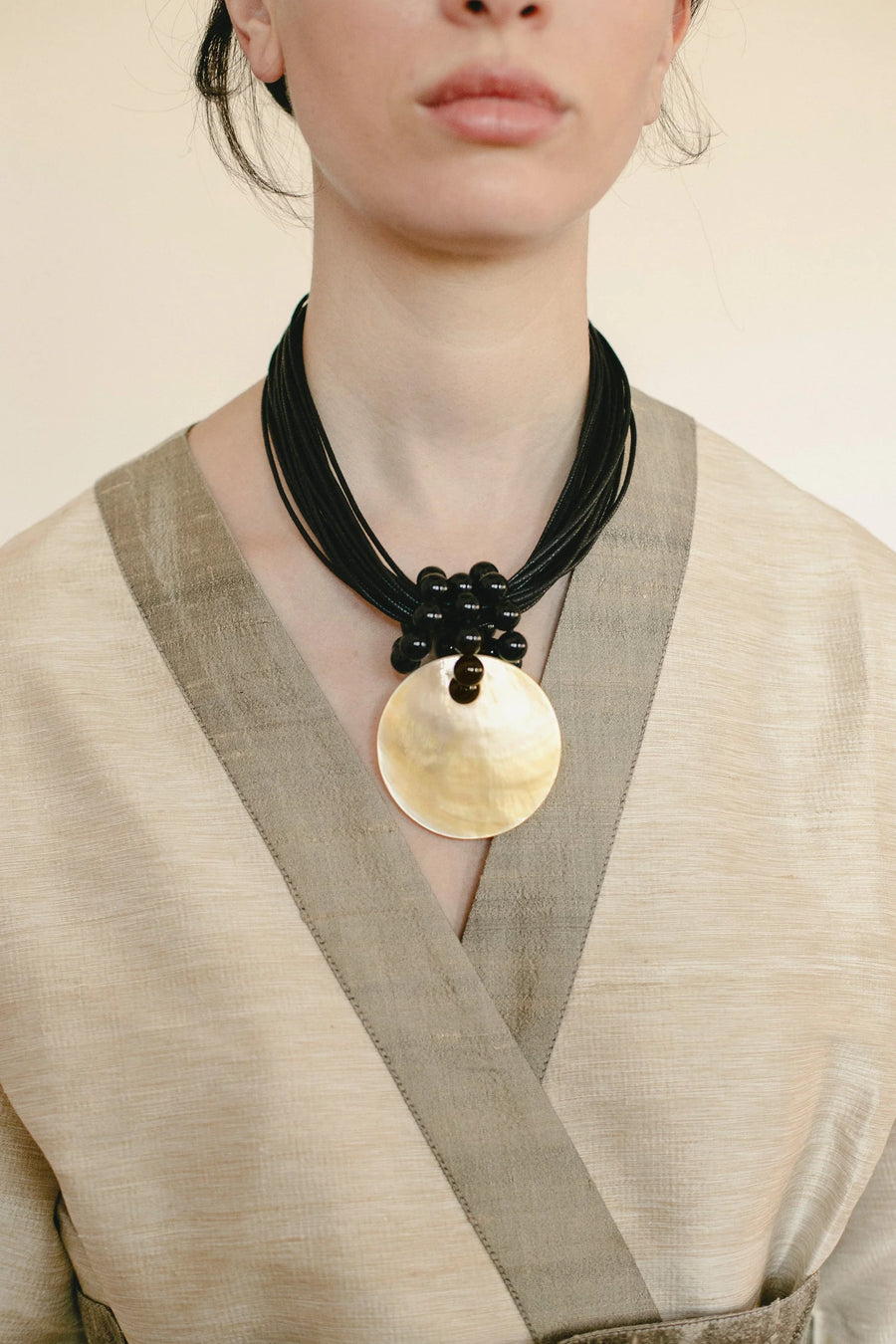 Mother of Pearl & Onyx Necklace