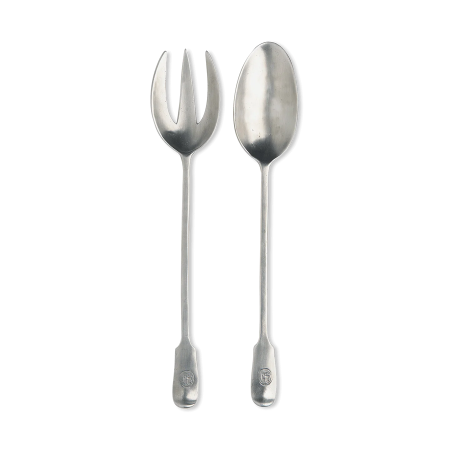 match pewter antique fork and spoon