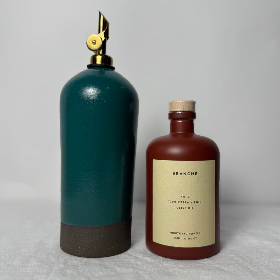 olive oil cruet and olive oil set