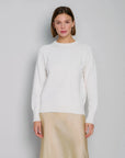 Organic by JP Cotton/Cashmere Sweatshirt Off White