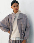 Proche Taffeta Check Anorak in Blush