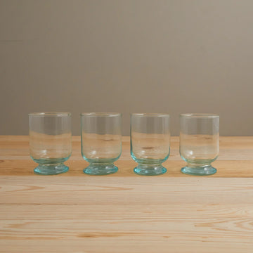 Recycled Glass Footed Tumbler