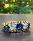 sapphire diamond antique ring