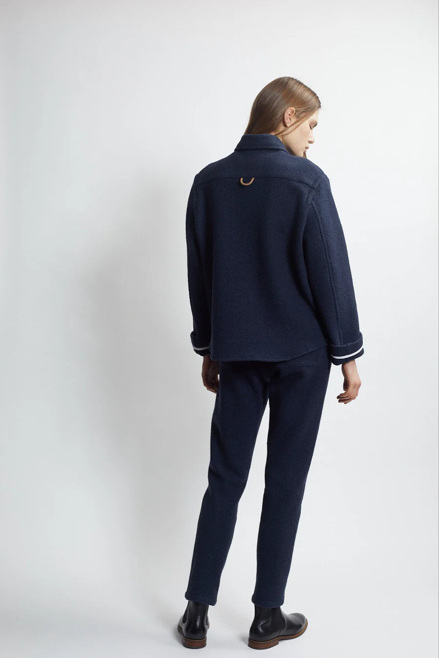 U Pocket Shirt Jacket in Navy