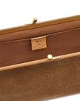 Il Bisonte Suede Clutch in Gianduia