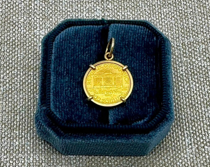 Vintage Austrian Philharmonic Gold Coin Charm