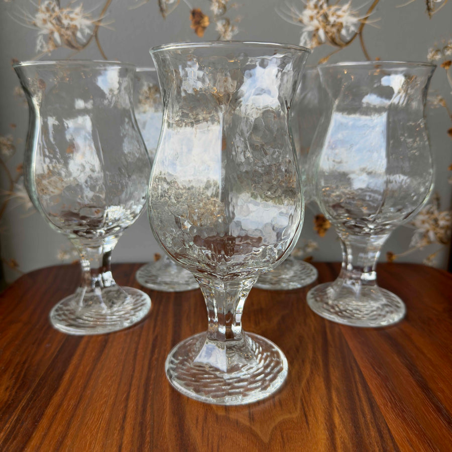 vintage chivalry tulip glasses