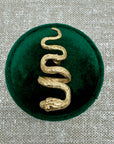 Vintage Gold Coiled Snake Single Earring
