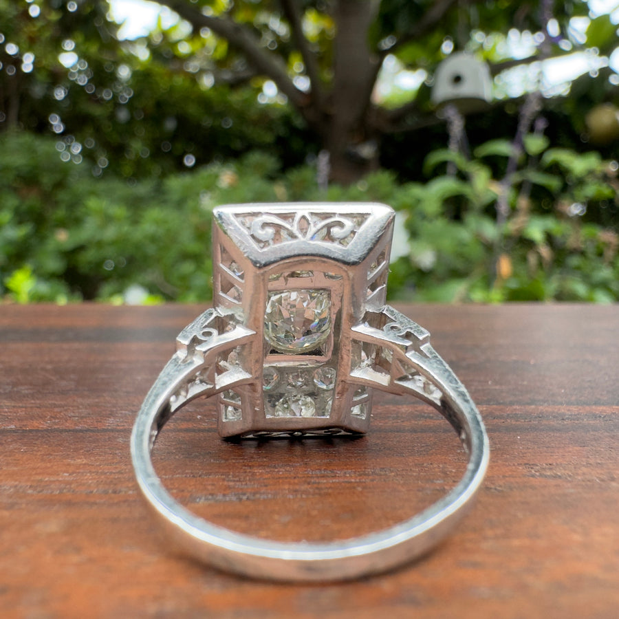 vintage platinum diamond ring