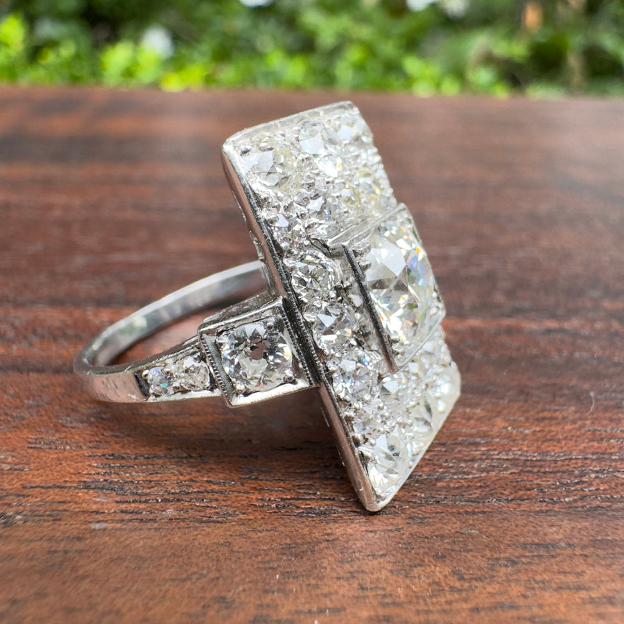 vintage platinum diamond ring