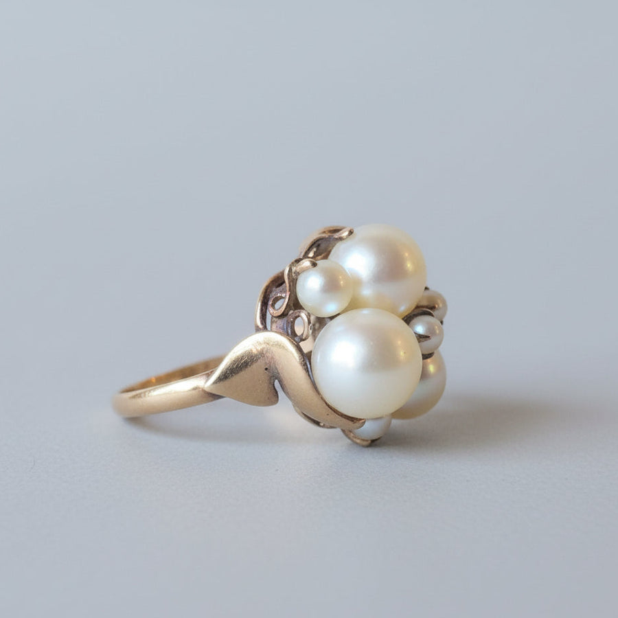vintage akoya pearl ring