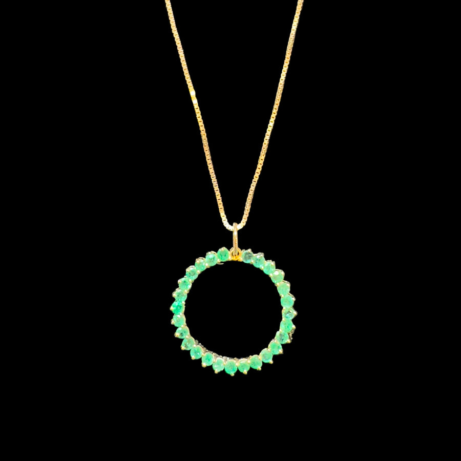 vintage emerald charm